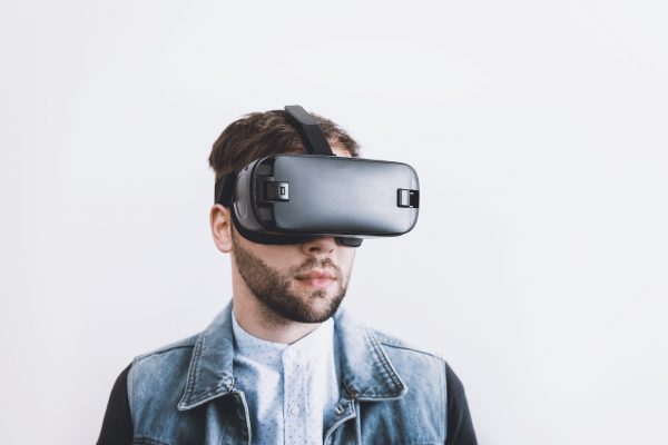 Man wearing a VR headset