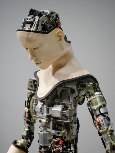 Robots with human skin