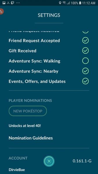 Nominate an area near you by going to your settings