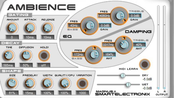 Ambience is a reverb VST plugin that you can use