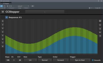 CCStepper is a MIDI plugin that allows you to create 8 sequences at once