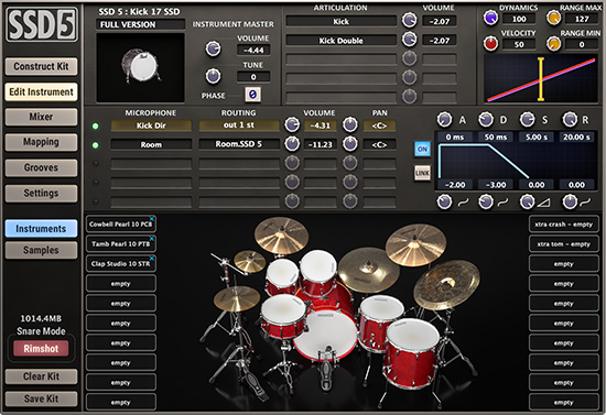 SSD5’s free version is a great free VST plugin for drum audios