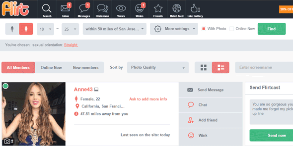 Flirt  One Of The Best Free Dating Sites Available Online - 1