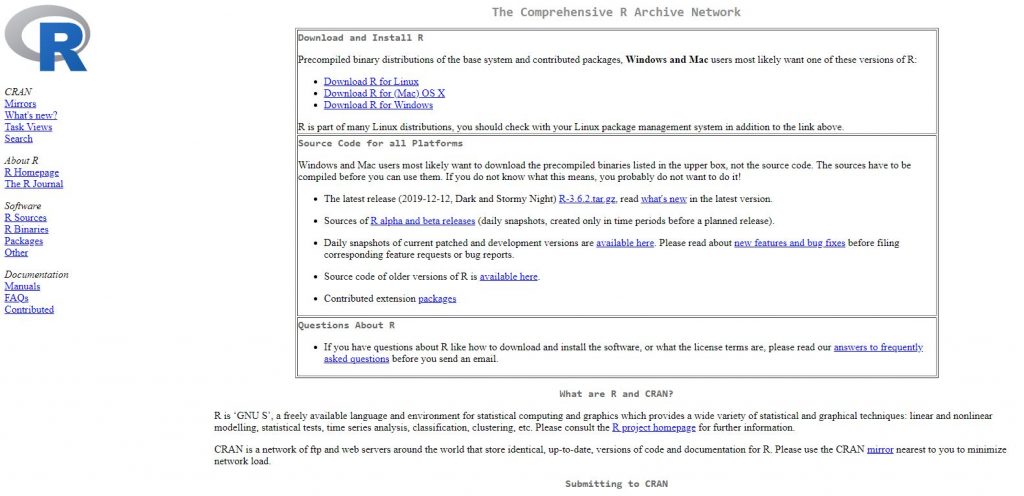 The Comprehensive R Archive Network