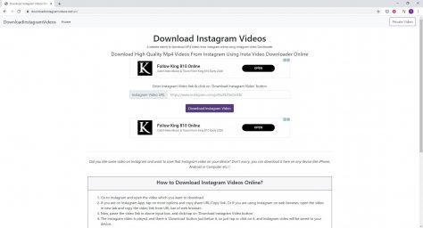 download videos from instagram on pc