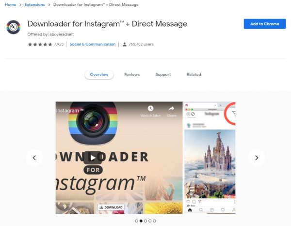 Slide into those DMs with the Downloader for Instagram extension.