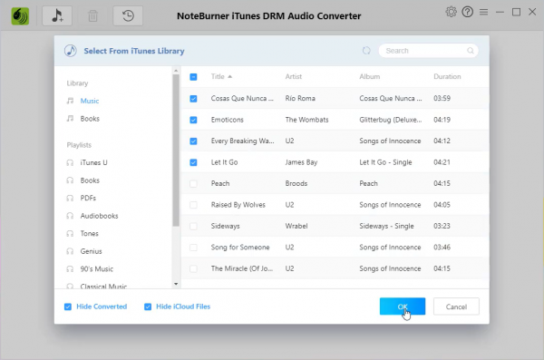 Second step to downloading Apple Music using Noteburner.