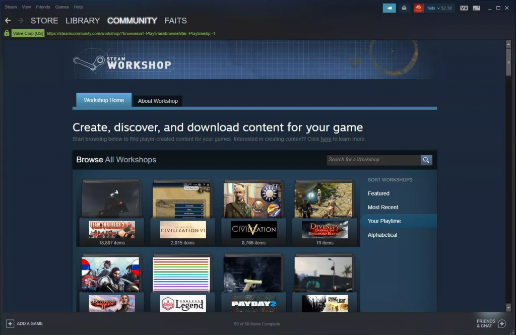 why wont the steam workshop items download