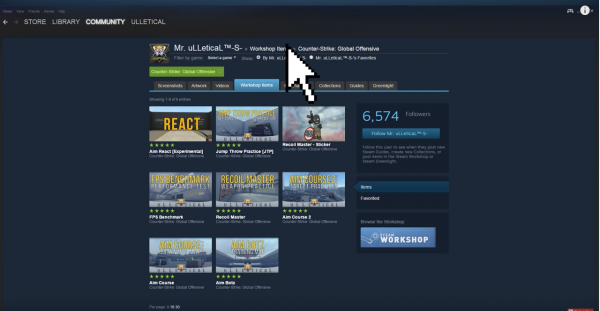The second step to using Steam Workshop.