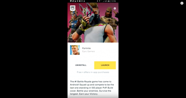 Fortnite isn't available yet on mobile app stores