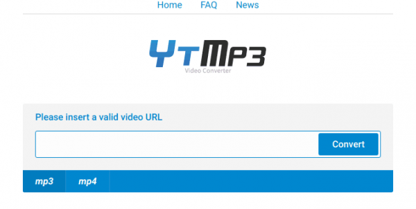 Youtube to Mp3 downloader interface