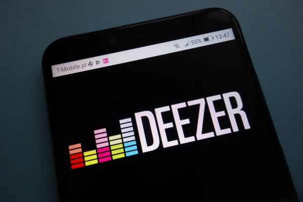 Deezer logo on smartphone