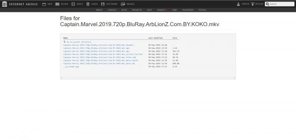 Internet Archive to watch Marvel Movies