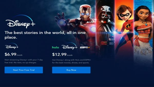 Subscription banner of disney+