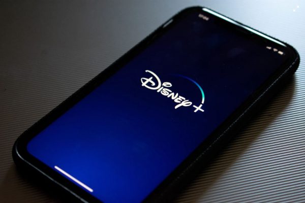An iPhone displaying Disney+ logo