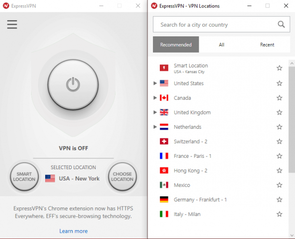 Netflix with VPN ExpressVPN server