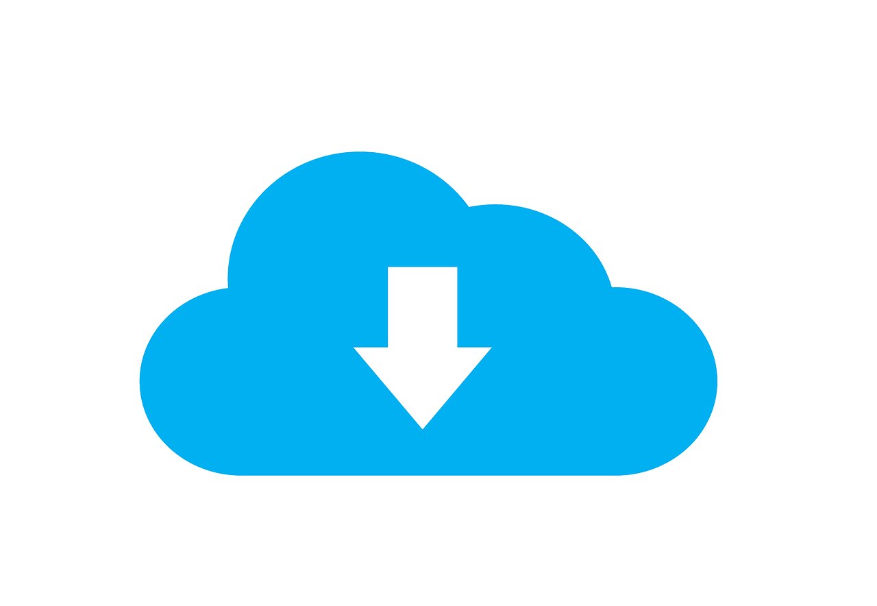 Blue Download Cloud