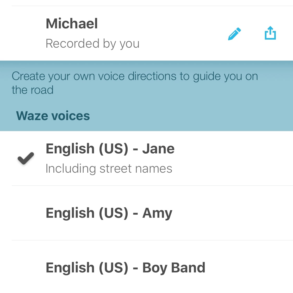 alternative voices for waze