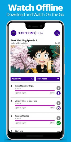 how to download anime movie on Funimation