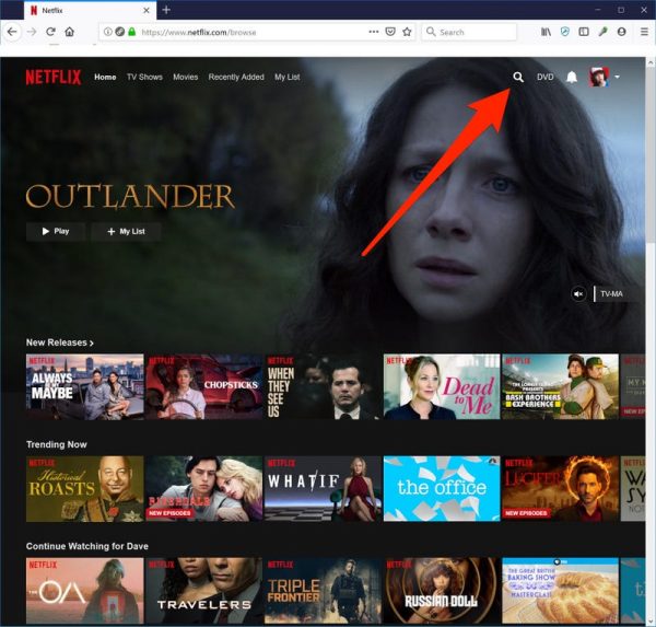 netflix search bar