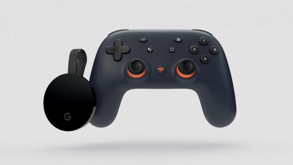 The Stadia Controller, used for playing games on Google Stadia.