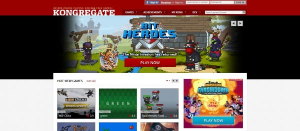 Kongregate, another flash game website. It’s also a distributor.