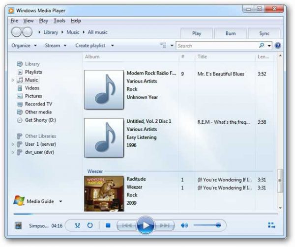 Windows Media Player, a media player that can play flash.
