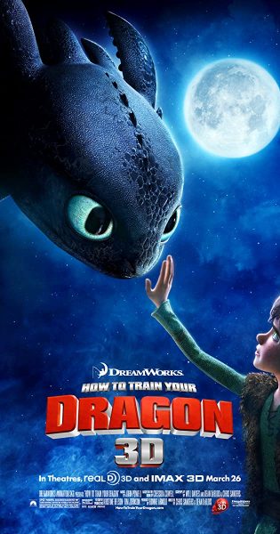 The first How to Train Your Dragon movie, released in 2010.