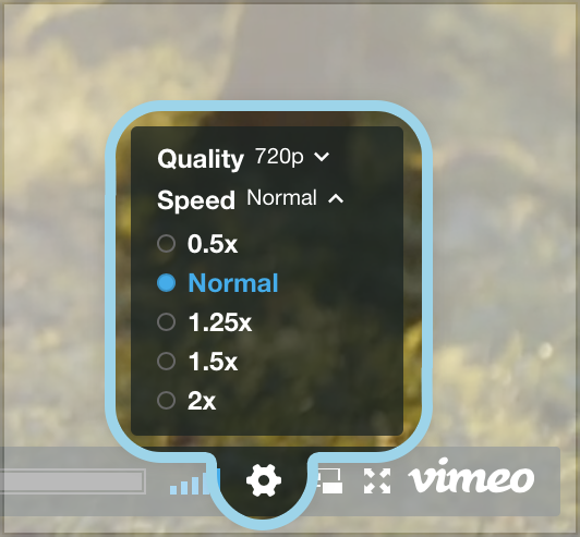 vimeo speed settings