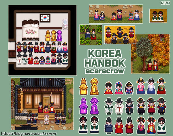 Korea Hanbok Scarecrow