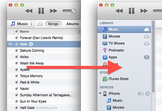 iTunes Interface