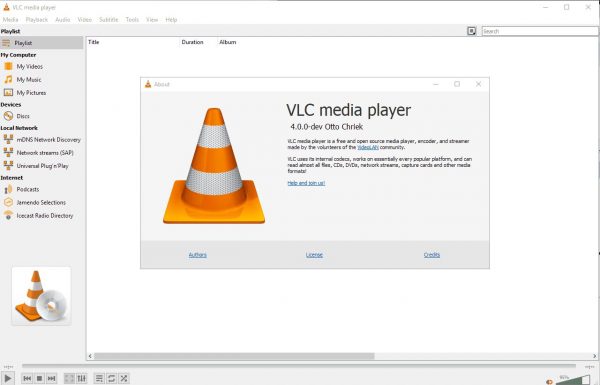 vlc media player how to display music library