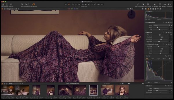 Sample desktop display on capture one