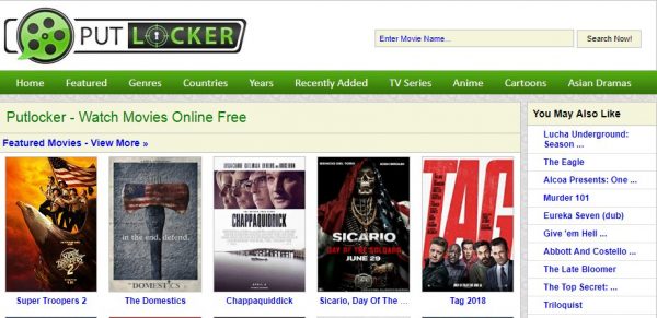 Putlocker User Interface