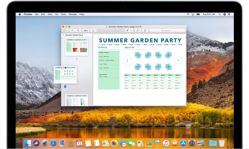 Preview by Mac for PDF viewing