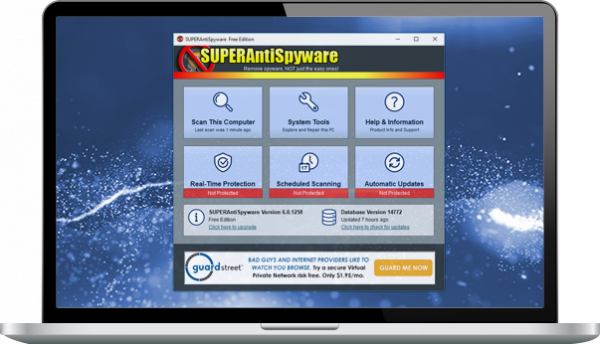 SUPERAntiSpyware free Malware removal