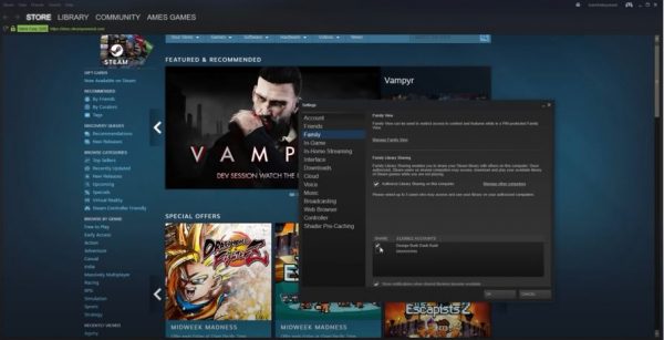 steam family sharing for mac