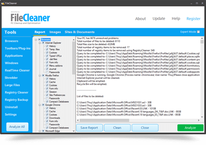 FileCleaner CCleaner alternative