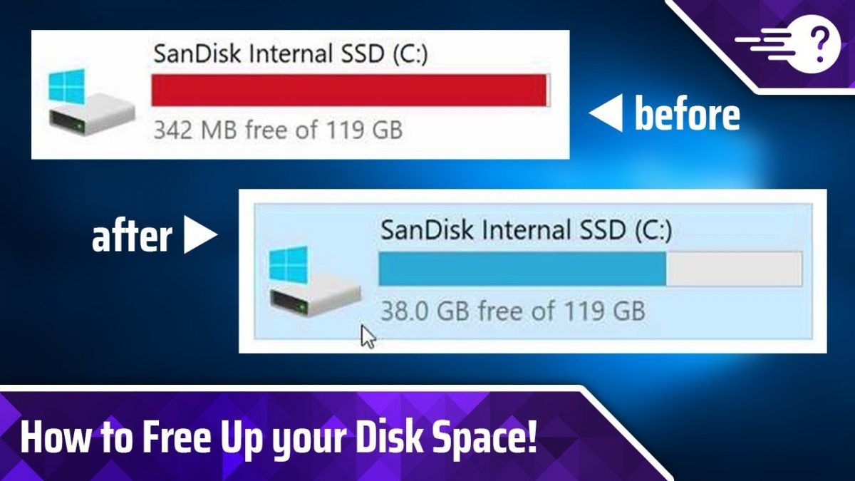jow to get more disk space on pc