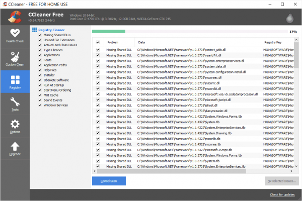 CCleaner GUI