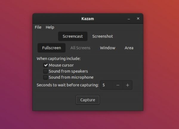 Kazam Screen Recorder