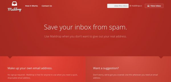 Maildrop, best disposable email service