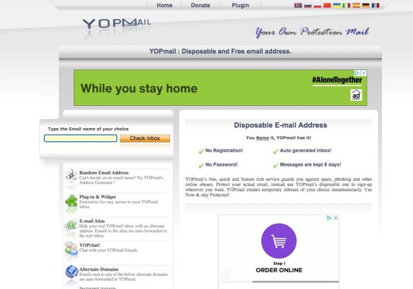 YOPMail, Best Disposable Email