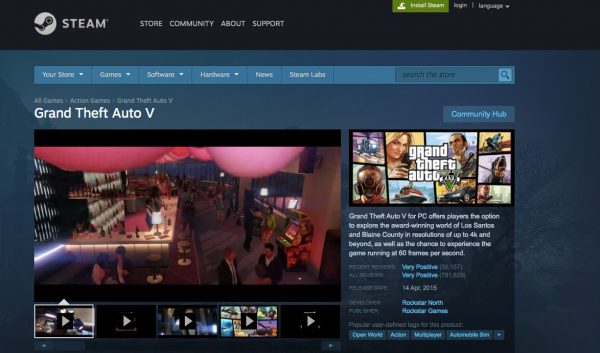 Download GTA V on Steam