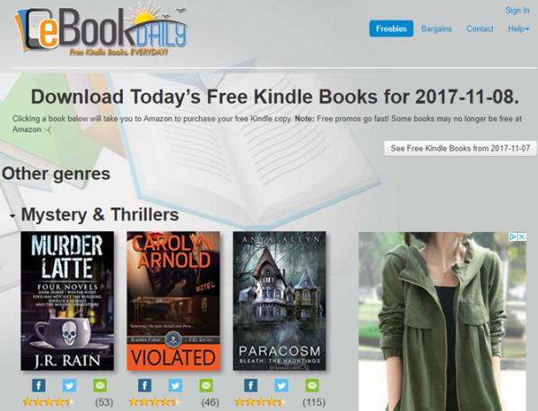 eBookDaily free kindle books