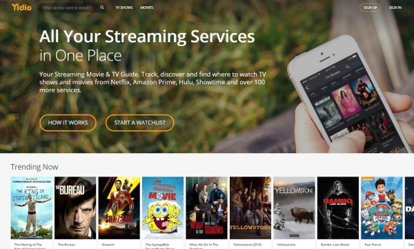 Yidio free movie streaming sites