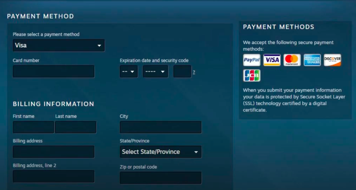 steam trading wallet funds for gift card