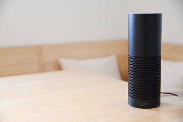 Black smart speaker