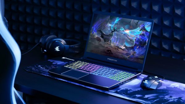 Gaming Desktop in a Dark Room