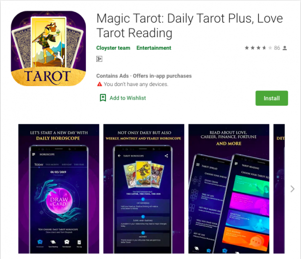 Magic TarotDaily Tarot Plus, Love Tarot Reading